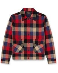 RRL - Checked Wool Overshirt - Lyst