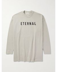 Fear Of God - Eternal Oversized Logo-Flocked Cotton-Jersey T-Shirt - Lyst
