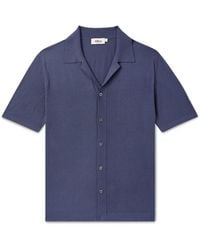 Altea - Camp-Collar Cotton Shirt - Lyst