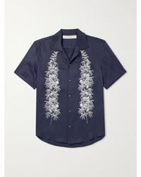 One Of These Days - Stalks Embroidered Lyocell-twill Shirt - Lyst
