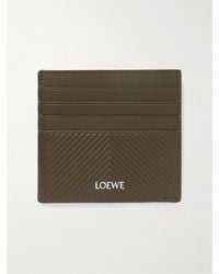 Loewe - Logo-Print Debossed Leather Cardholder - Lyst