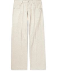 Rick Owens - Geth Wide-Leg Cotton And Linen-Blend Corduroy Trousers - Lyst