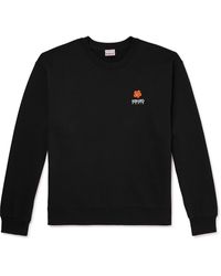 KENZO - Logo-appliquéd Embroidered Cotton-jersey Sweatshirt - Lyst