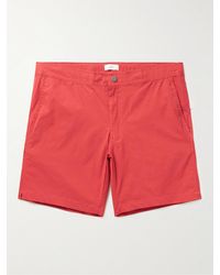 Onia Calder Straight-leg Mid-length Swim Shorts - Red