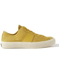 Tom Ford - Cambridge Leather-trimmed Suede Sneakers - Lyst