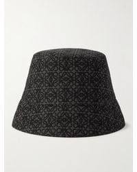 Loewe - Reversible Logo-jacquard Cotton-blend And Shell Bucket Hat - Lyst