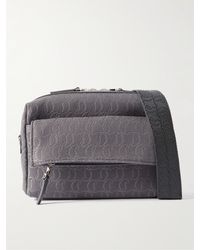 Christian Louboutin - Zip N Flap Leather-trimmed Canvas-jacquard Messenger Bag - Lyst