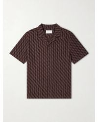 Frescobol Carioca - Roberto Terry Cotton And Linen-Blend Jacquard Shirt - Lyst
