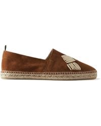 Castañer - Percy Raffia-trimmed Suede Espadrilles - Lyst