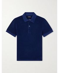 Tom Ford - Slim-fit Cotton-blend Terry Polo Shirt - Lyst
