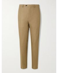 Loro Piana - Carlo Straight-Leg Linen-Twill Trousers - Lyst