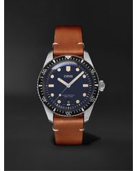 Oris - Divers Sixty-Five Date Automatic 40Mm Stainless Steel And Leather Watch, Ref. No. 01 733 7707 4055-07 5 20 45 - Lyst