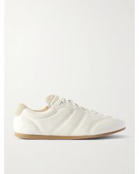 Lemaire - Suede-Trimmed Leather Sneakers - Lyst