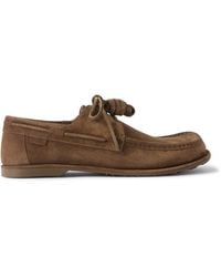 Loewe - Paula's Ibiza Campo Suede Boat Shoes - Lyst
