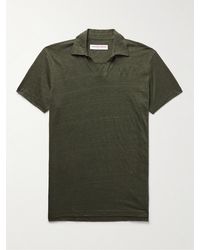 Orlebar Brown - Felix Slim-fit Linen-jersey Polo Shirt - Lyst