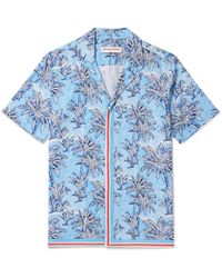 Orlebar Brown - Maitan Camp-collar Printed Linen Shirt - Lyst