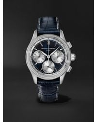 Frederique Constant - Manufacture Classic Flyback Automatic Chronograph 42mm Stainless Steel And Alligator Watch - Lyst