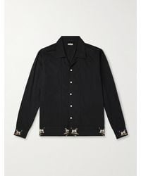 Bode - Pointer Camp-Collar Embroidered Cotton Shirt - Lyst
