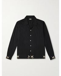 Bode - Pointer Camp-Collar Embroidered Cotton Shirt - Lyst