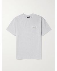 Jacquemus - Grosgrain-trimmed Logo-embroidered Cotton-jersey T-shirt - Lyst