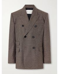 Ami Paris - Double-Breasted Houndstooth Virgin Wool Blazer - Lyst