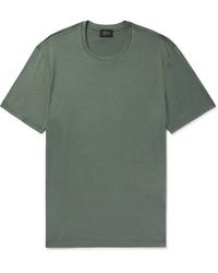 Brioni - Slim-Fit Silk And Cotton-Blend T-Shirt - Lyst