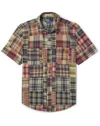Polo Ralph Lauren - Patchwork Checked Cotton-jersey Shirt - Lyst