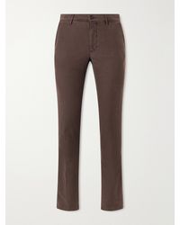 Slowear - Slim-fit Straight-leg Stretch-cotton Trousers - Lyst