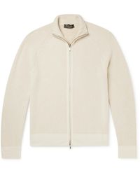 Loro Piana - Ribbed Baby Cashmere Zip-up Sweater - Lyst