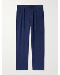 Polo Ralph Lauren - Straight-Leg Pleated Linen Trousers - Lyst