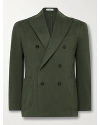 Boglioli - Double-breasted Garment-dyed Stretch-cotton Twill Suit Jacket - Lyst