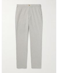 MR P. - Edwin Straight-Leg Pinstriped Organic Cotton Trousers - Lyst