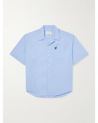 Ami Paris - Logo-Embroidered Cotton-Poplin Shirt - Lyst