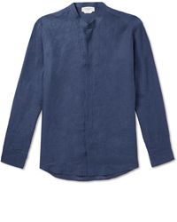 Gabriela Hearst - Grandad-collar Linen Shirt - Lyst