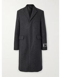 Acne Studios - Orkar Logo-Appliquéd Grosgrain-Trimmed Brushed Wool-Blend Coat - Lyst