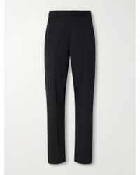 Bottega Veneta - Straight-Leg Grain De Poudre Wool Trousers - Lyst