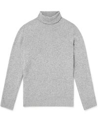 Officine Generale - Merino Cashmere And Wool-blend Turtleneck Sweater - Lyst