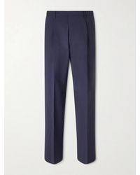 Boglioli - Straight-Leg Pleated Wool-Blend Trousers - Lyst