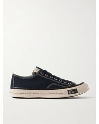 Visvim - Skagway Lo Leather-Trimmed Canvas Sneakers - Lyst