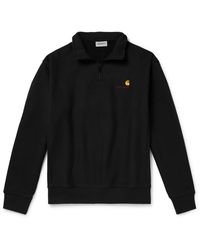 Carhartt - American Script Cotton-Blend Jersey Half-Zip Sweatshirt - Lyst