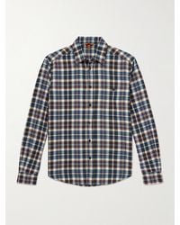 Barena - Checked Brushed-Cotton Shirt - Lyst
