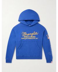 CHERRY LA - Wrangler America's Favorite Logo-embroidered Printed Cotton-fleece Hoodie - Lyst