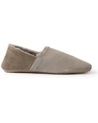 MR P. - Babouche Shearling-Lined Suede Slippers - Lyst