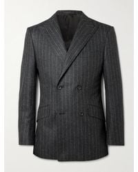 Kingsman - Double-breasted Striped Wool-felt Suit Jacket - Lyst