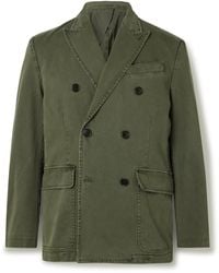 Alex Mill - Double-breasted Garment-dyed Bedford Cotton-corduroy Suit Jacket - Lyst