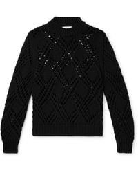 Jil Sander - Open-knit Wool Sweater - Lyst