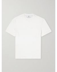 Brunello Cucinelli - Linen And Cotton-blend T-shirt - Lyst