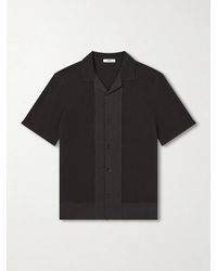 MR P. - Camp-Collar Linen And Organic Cotton-Blend Shirt - Lyst