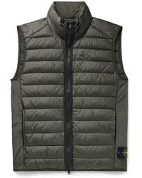 Stone Island - Logo-Appliquéd Padded Quilted Recycled-Shell Down Gilet - Lyst