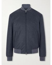 Canali - Wool Bomber Jacket - Lyst